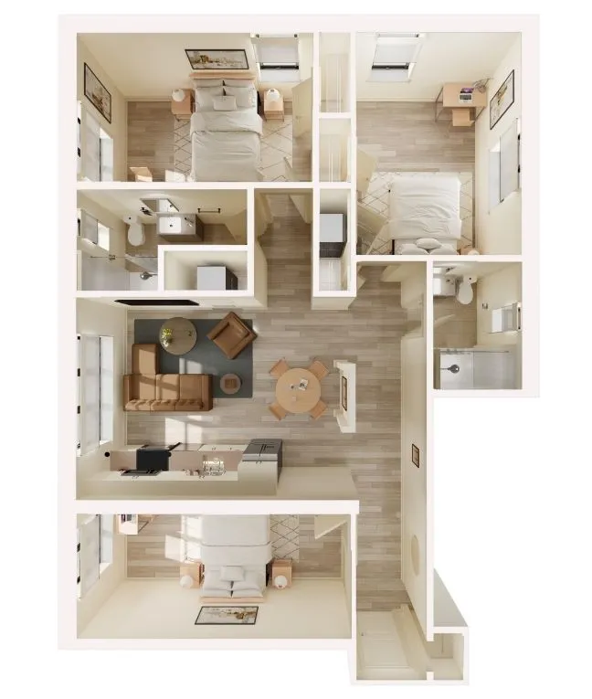 3 bedroom layout